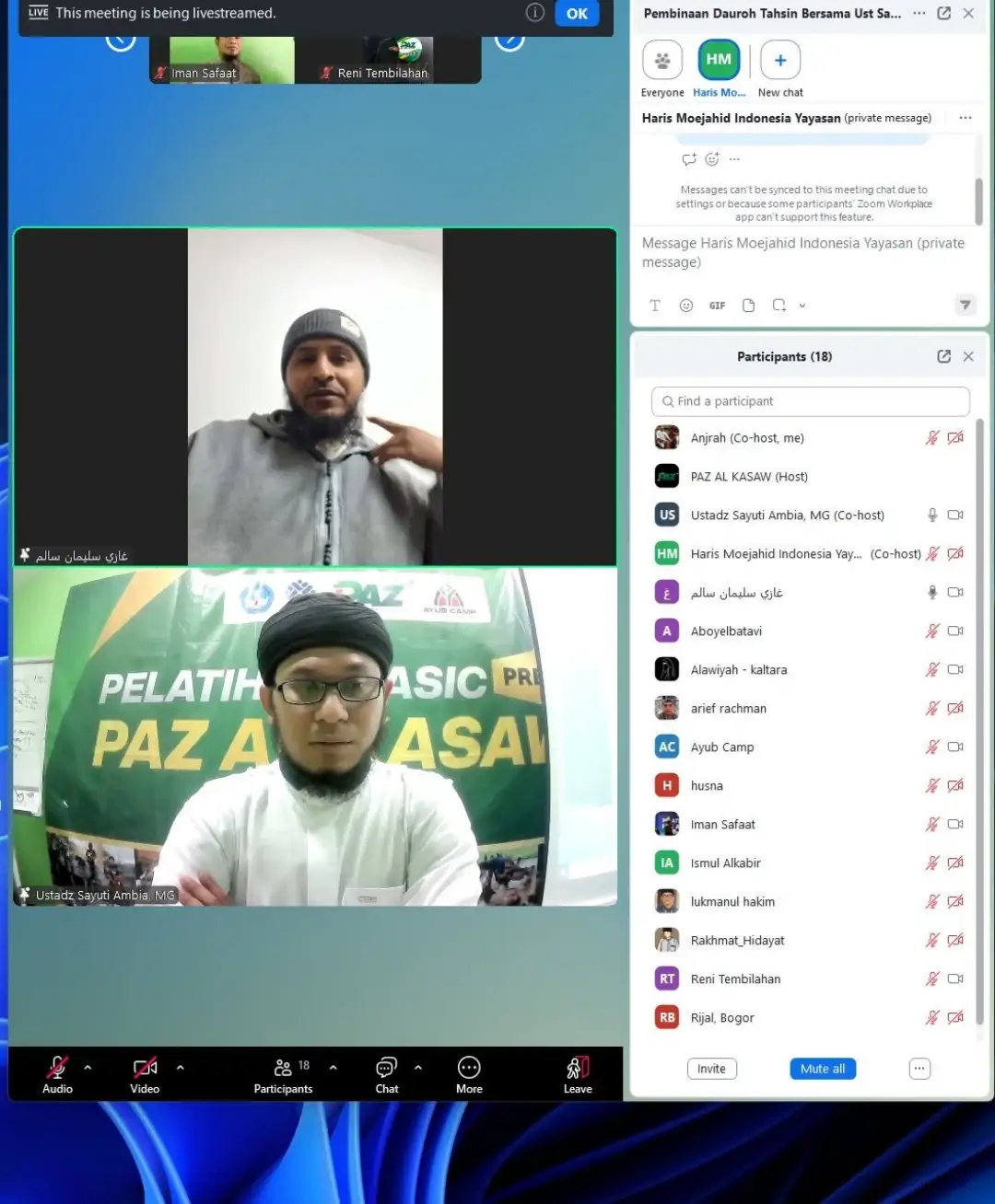 Kelas Zoom FatihahQu dengan Syaikh Ghozie