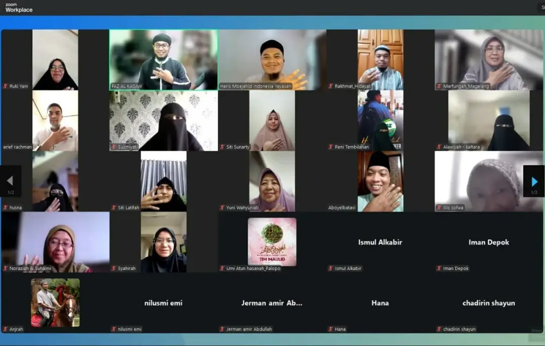 Kelas Zoom FatihahQu online, peserta belajar tahsin Al-Fatihah